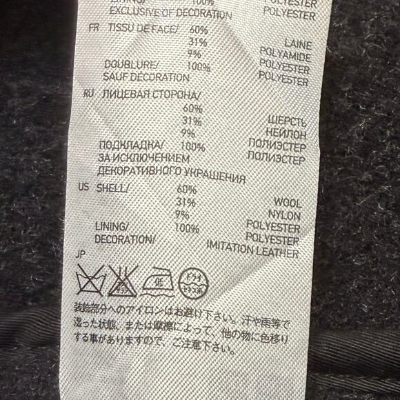 Uniqlo Wool Duffle Charcoal Hooded Coat - Picture 5 of 7